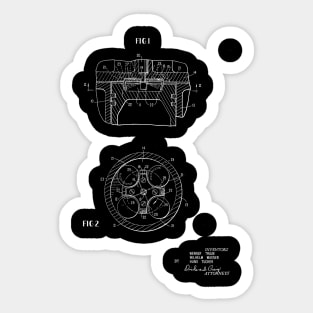 Internal Combustion Engine Vintage Patent Hand Drawing Sticker